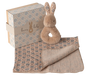 Rabbit rattle set - Cream Peach
