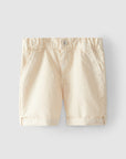 Shorts Boys plain in twill – Sand Color – Organic Cotton