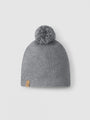 Knitted pom pom beanie - Grey