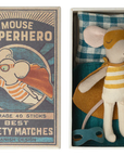 Super hero mouse, Little brother in matchbox Maileg