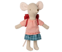 Tricycle mouse, Big sister with bag – Red Maileg
