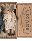 Mum and dad mice in cigarbox - Maileg