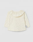 Longsleeve with ruffled collar star print