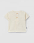 Natural-Effect Shirt in 100% Organic Cotton Linen Gauze