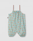 Floral print dungarees