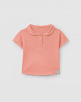 Plain polo shirt with rickrack detail