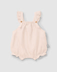 Plain shortie in linen with cotton and straps with ruffle- Organic Snug