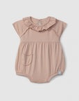 Jersey Shortie with Ruffled Collar