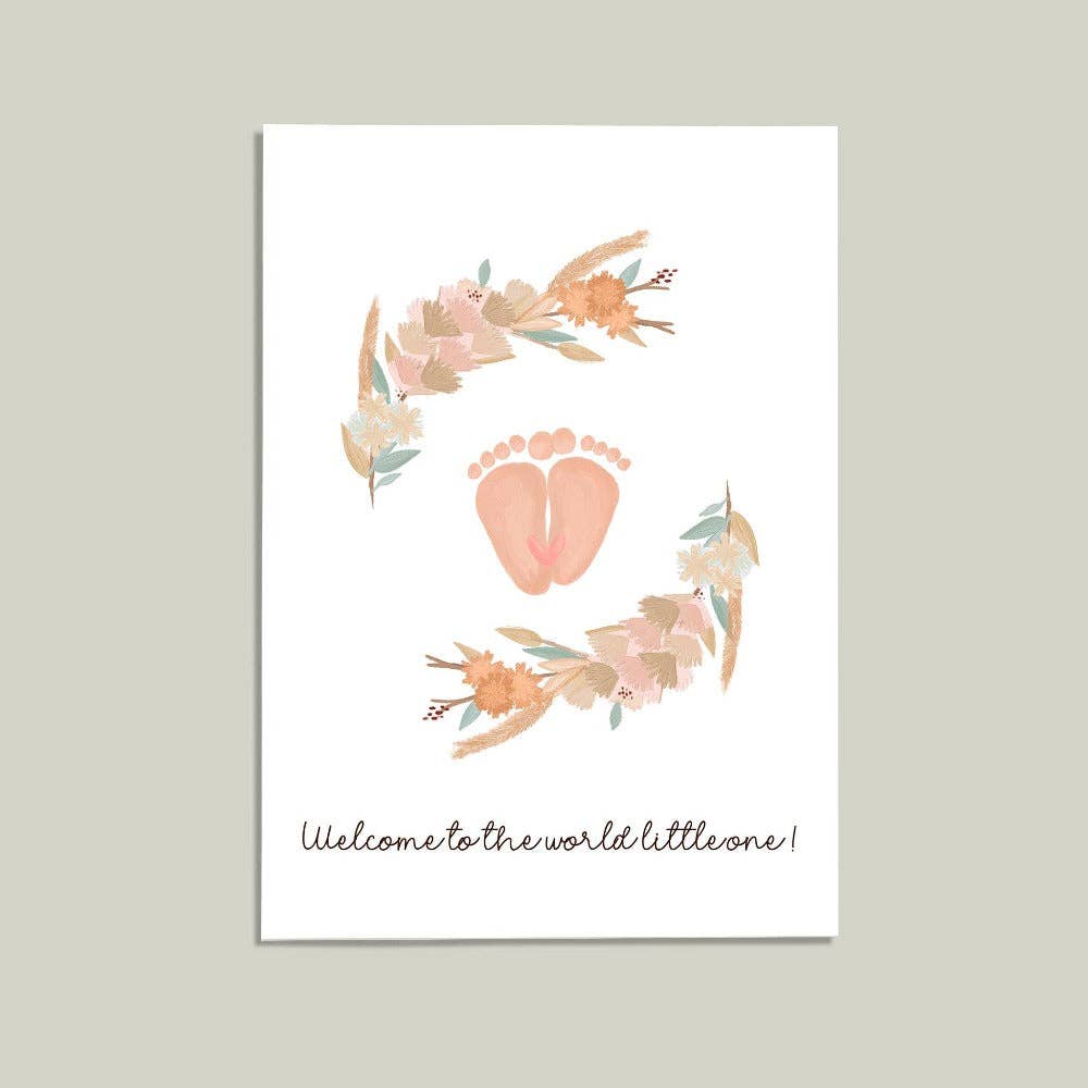 Mini Me birth and gift card: Welcome to the World Little One