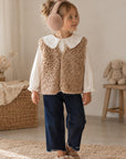 Mrs. Ertha Bowmuffs – Fluffy Teddy Earmuffs with Oversized Bow