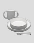 Silicone  Learning Feeding Set: Grey
