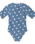 Hippos Zipper Swimsuit - Girls