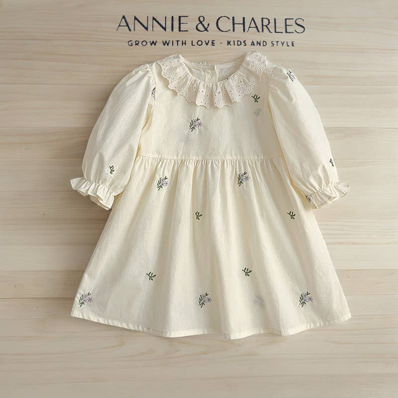 Annie&amp;Charles🌸 Baby Bloomer/ Spring Floral Collar Dress
