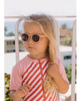 Striped Zipper Swimsuit Bloom & Blush - Girls