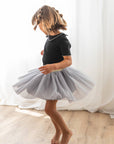 Tutu skirt - Gray with gold dots