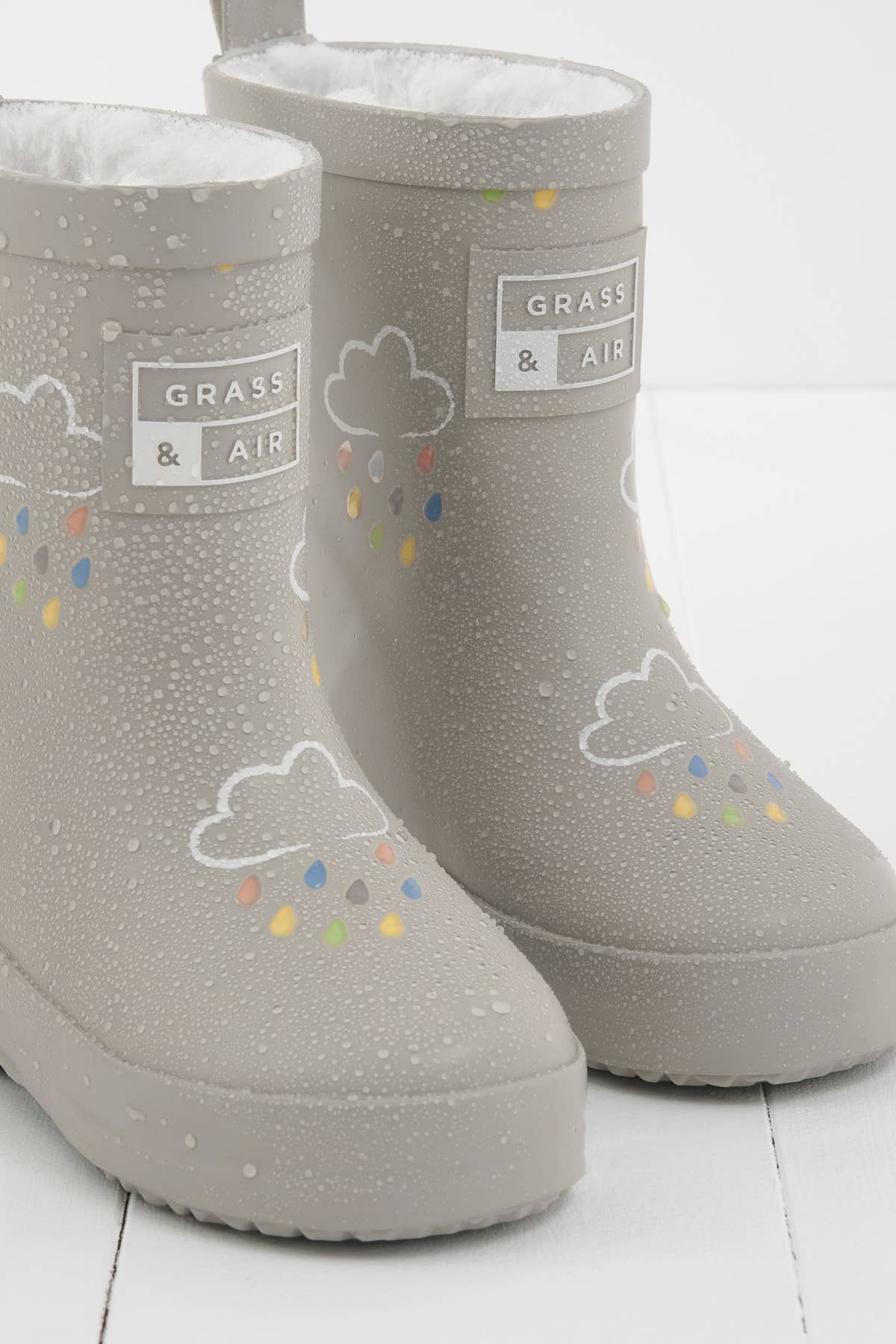 Geothermal Grey Colour-Changing Kids Wellies: UK9 - EU27