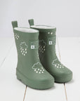 Khaki Green Colour-Changing Kids Wellies: UK6 - EU23