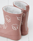 Rose Colour-Changing Kids Winter Wellies: UK3 - EU19