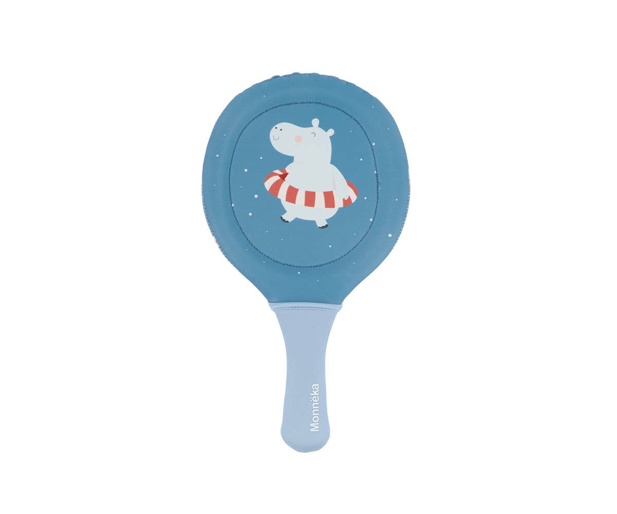 Neoprene Hippos Beach Paddles with Ball