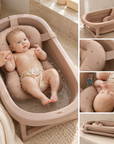 Baby Bath Tub & Cushion (Foldable) - Cherry Blush