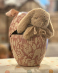 Bunny plush, mini - Cream peach in a cute Easter egg box