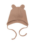 HAT WITH TEDDY EARS – GOTS – AW24 Light Taupe or Ecru