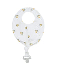 BIB WITH PACIFIER CLIP – LEMON GARDEN