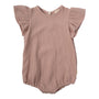 Muslin Romper with Wings – Organic Cotton - Pink Sand