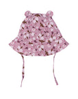 Muslin Sun Hat with Teddy Ears - Various Colors available