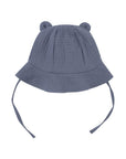 MUSLIN SUN HAT WITH TEDDY EARS