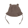 MUSLIN SUN HAT WITH TEDDY EARS