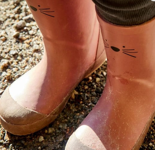 Anton animal rubber boots - Dusty Pink