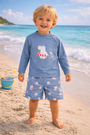 Hippos Long-Sleeve Sun Protection T-Shirt 2 to 4Years