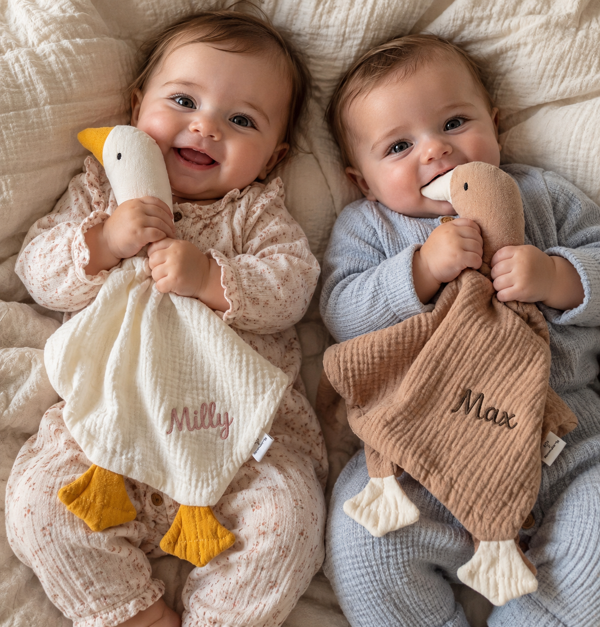 Soft Hydrophilic Goose Plush Toy For Babies - Brown