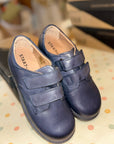 Start-rite shoes - LUCKY Black leather boys rip-tape pre-school shoes