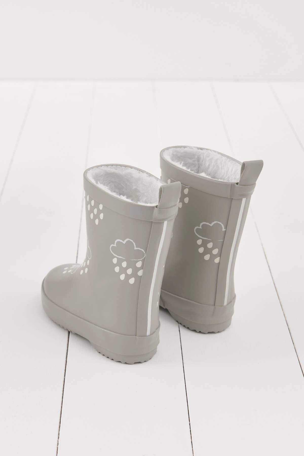 Geothermal Grey Colour-Changing Kids Wellies: UK9 - EU27