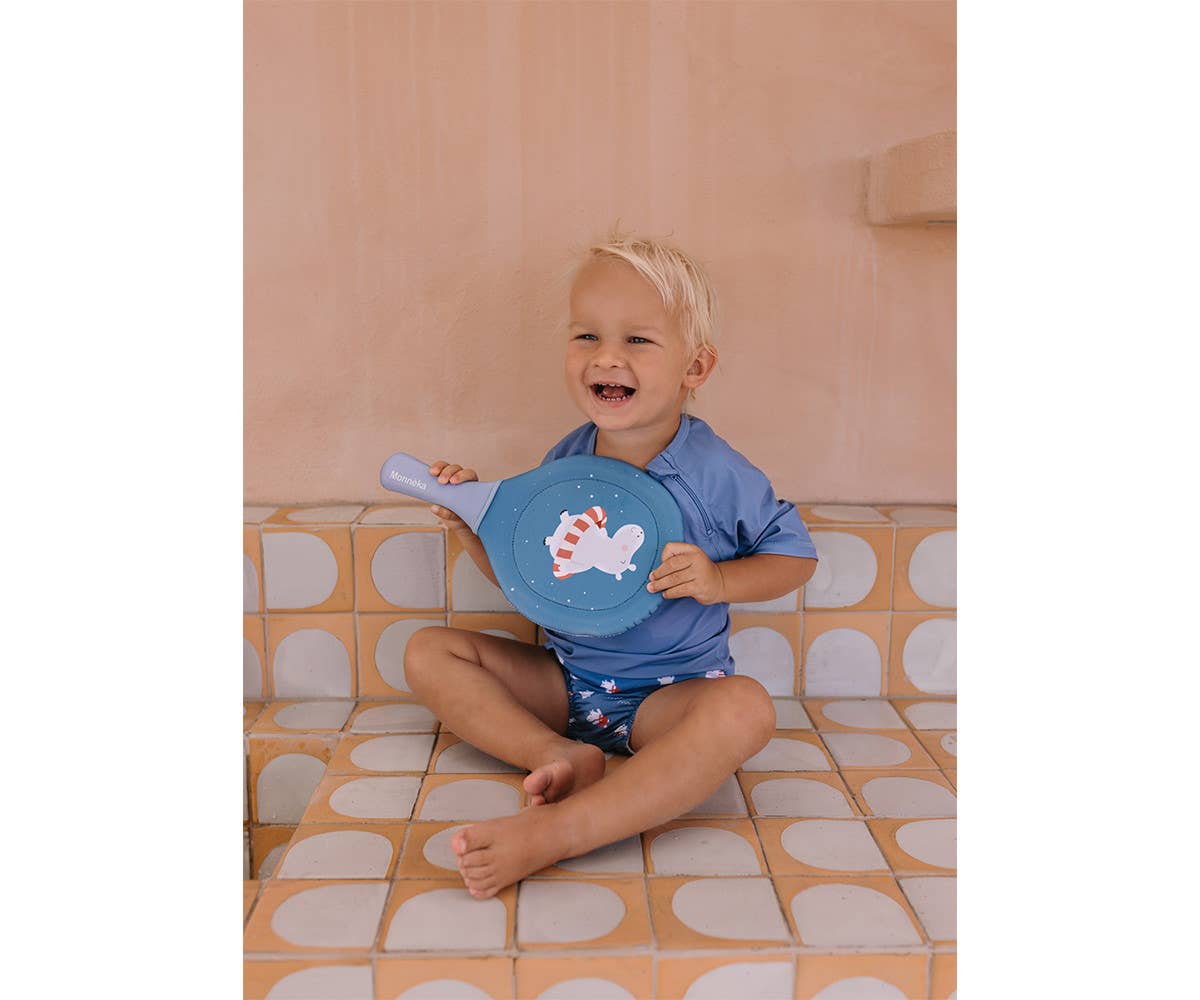Neoprene Hippos Beach Paddles with Ball