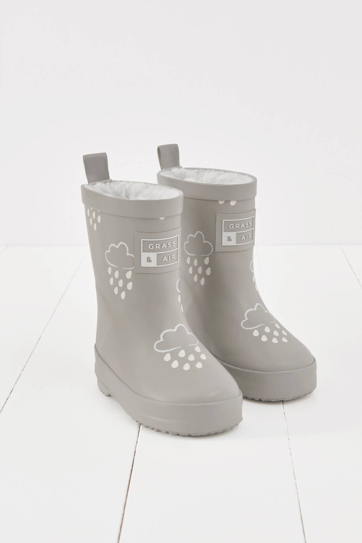 Geothermal Grey Colour-Changing Kids Wellies: UK9 - EU27