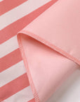Microfiber Beach Towel Stripes Bloom & Blush