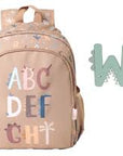 Funny Letters Medium-Sized Backpack + Personalized Keychain
