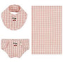 DOLL NURSERY SET - Powder Pink Check