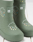 Khaki Green Colour-Changing Kids Wellies: UK5 - EU22
