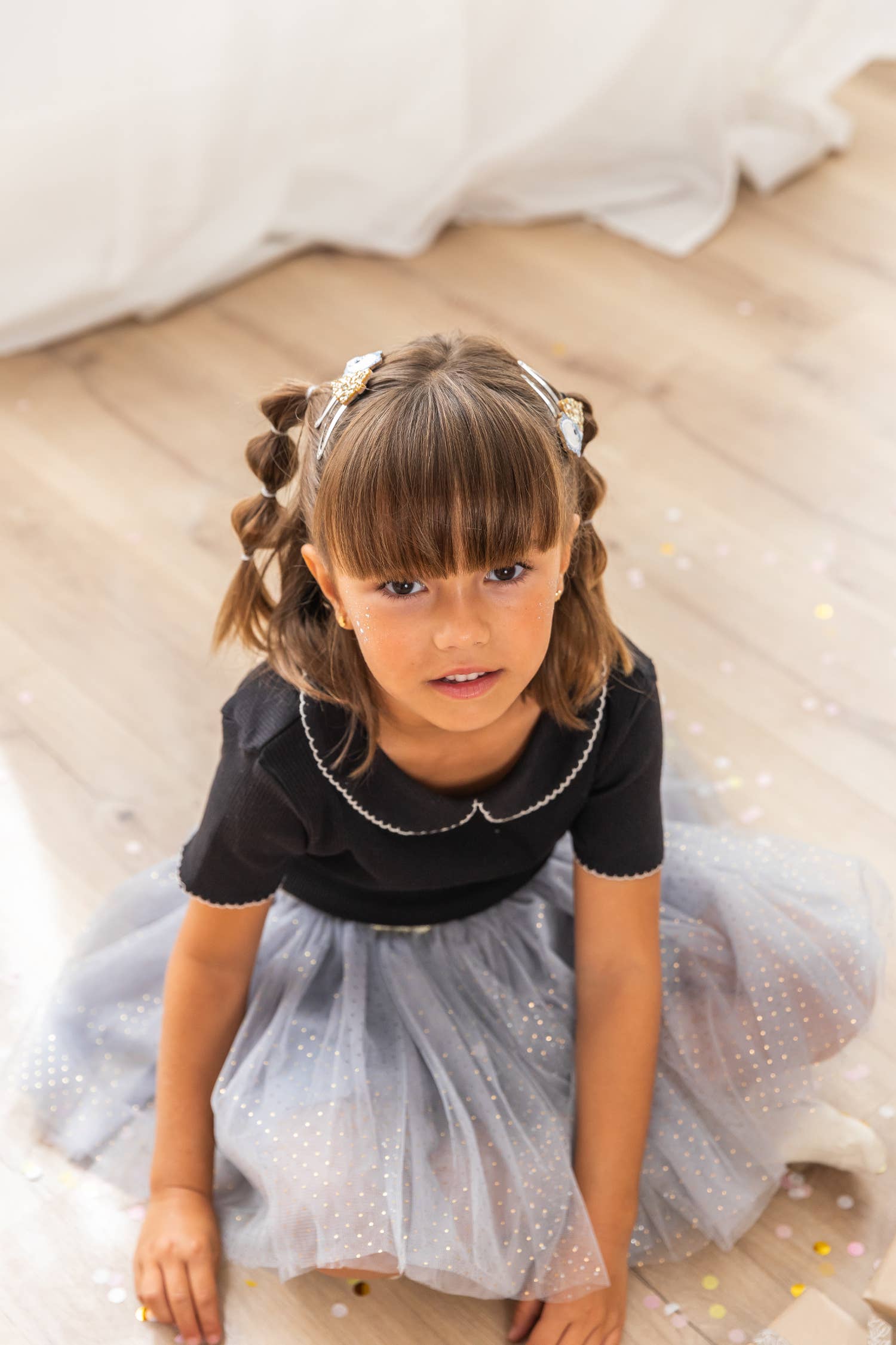 Tutu skirt - Gray with gold dots