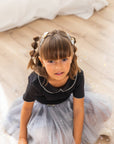 Tutu skirt - Gray with gold dots
