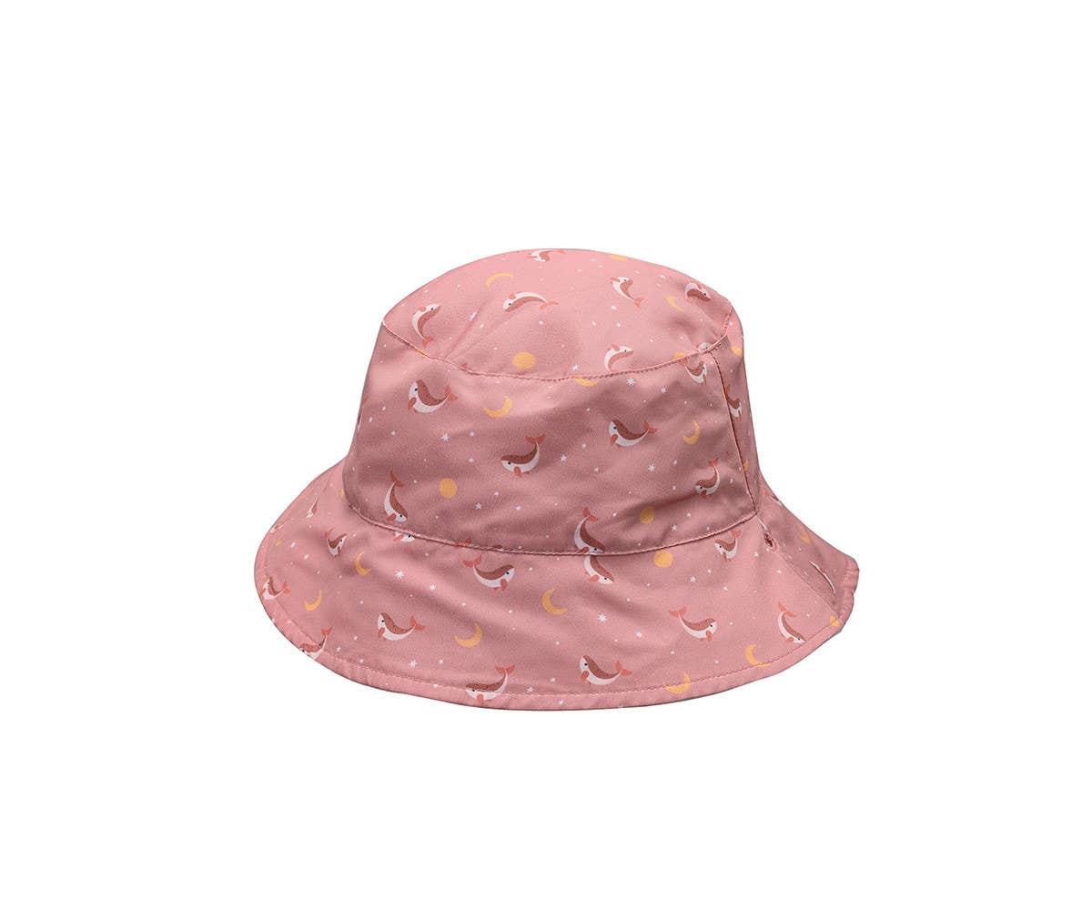 Reversible Pink Whale Hat M