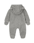 Dirkje boys' baby teddy snowsuit soft blue hood