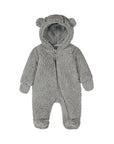 Dirkje boys' baby teddy snowsuit soft blue hood