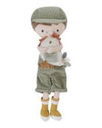 Cuddle doll Farmer Jim with chicken 35cm - Luttle Dutch