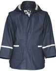 Rain SET- Jacket and Suspenders Marine Blue - Puddle Suit