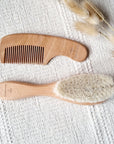 Wooden Baby Brush and Comb Set Maternity Gift